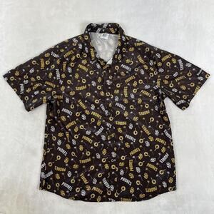 San Diego Padres Shirt Mens XL Brown MLB Baseball BDA Southwest All Over Print